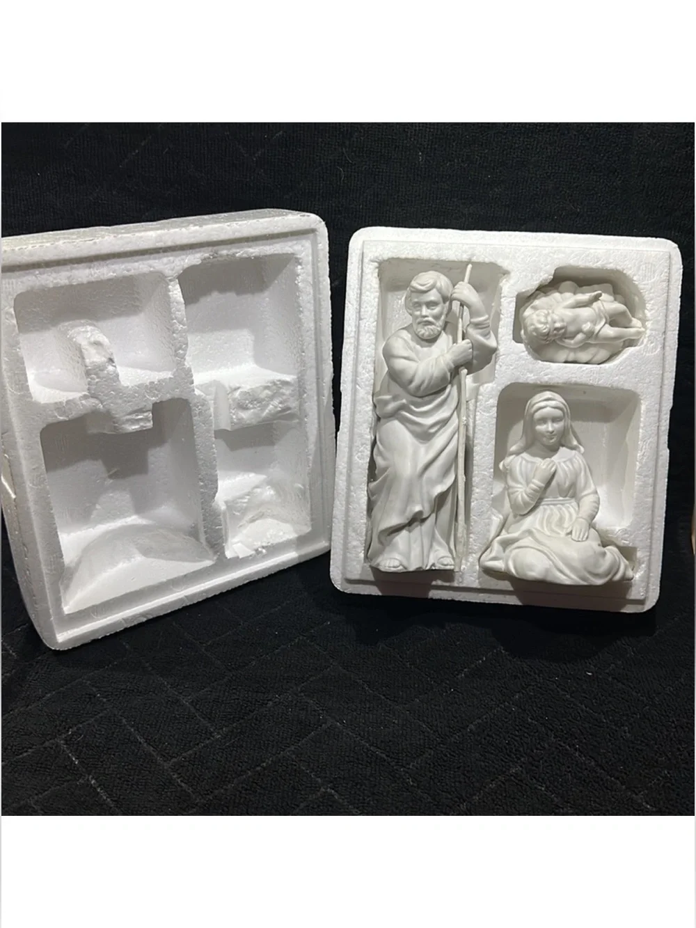 Vintage 1981 Avon Nativity Collectibles Holy Family 3 Porcelain Figure Set